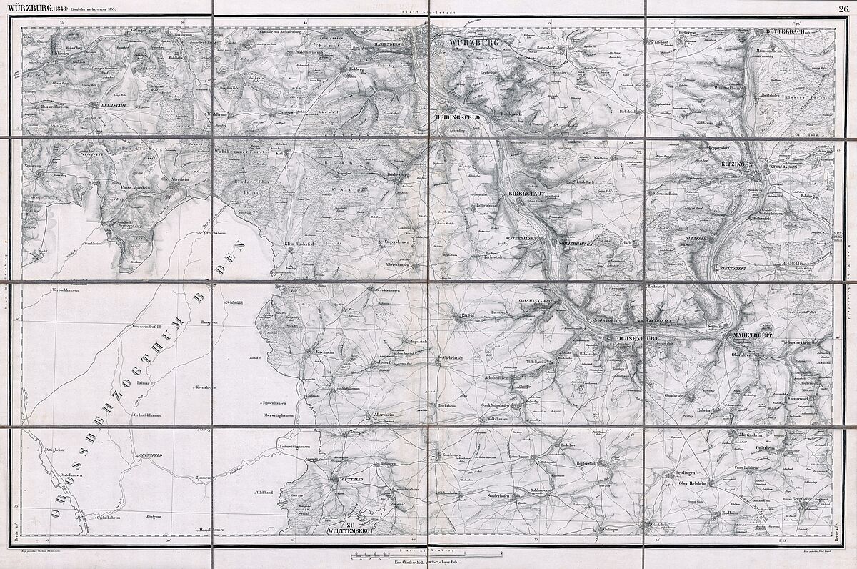 Topographischer Atlas vom Königreiche Bayern - Blatt 26 Würzburg