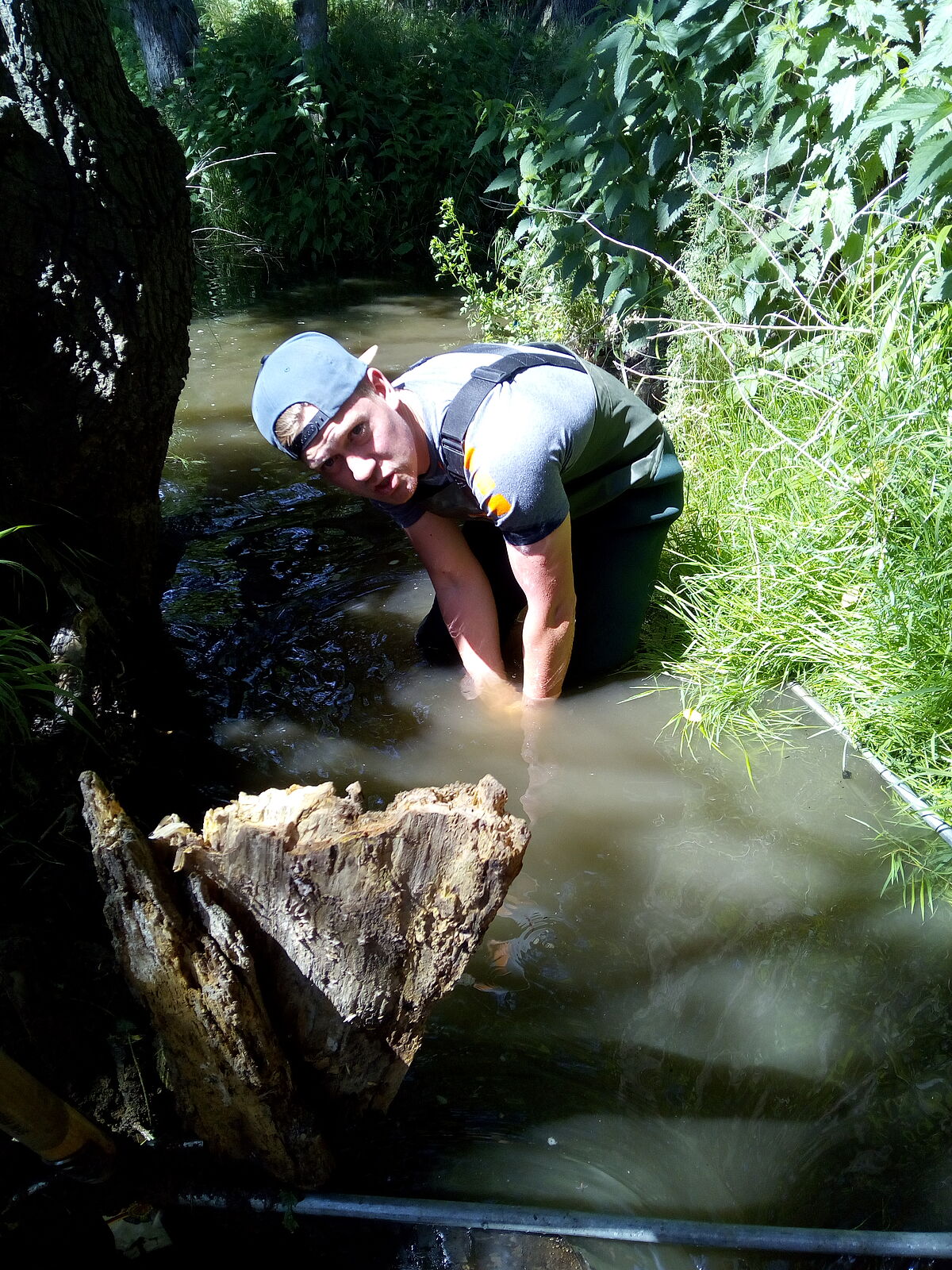 Clemens auf der hydrogeologischen Exkursion im Oderbruch