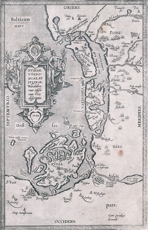 Abraham Ortelius. Rvgiae, Vsedomiae, et Ivlinae, Wandalicarum insularum Vera descriptio
